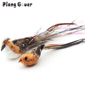 2 vnt. juokingų kačių lazdelių, plunksnų kačių žaislų, padirbtų paukščių priedai.