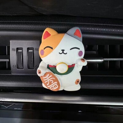 Jauks automašīnas gaisa atsvaidzinātājs Lucky Cat smaržu difuzors, smaržu saspraude, automašīnas gaisa kondicionētājs, izplūdes atvere, automašīnas salona piederumi