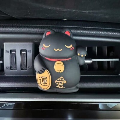 Jauks automašīnas gaisa atsvaidzinātājs Lucky Cat smaržu difuzors, smaržu saspraude, automašīnas gaisa kondicionētājs, izplūdes atvere, automašīnas salona piederumi