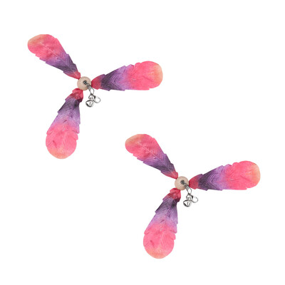 Leopard Înlocuiește Accesorii Poliester/Pene Jucărie pentru pisici Băț amuzant Pisică Rotitoare Jucărie pentru animale de companie