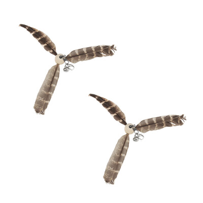 Leopard Înlocuiește Accesorii Poliester/Pene Jucărie pentru pisici Băț amuzant Pisică Rotitoare Jucărie pentru animale de companie