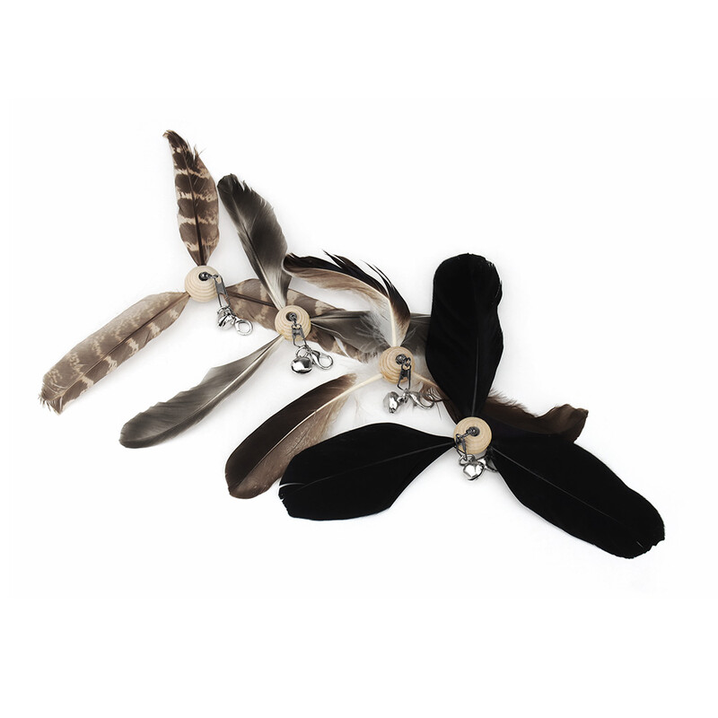 Leopard Înlocuiește Accesorii Poliester/Pene Jucărie pentru pisici Băț amuzant Pisică Rotitoare Jucărie pentru animale de companie