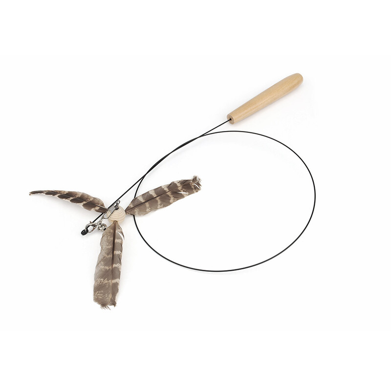 Leopard Înlocuiește Accesorii Poliester/Pene Jucărie pentru pisici Băț amuzant Pisică Rotitoare Jucărie pentru animale de companie