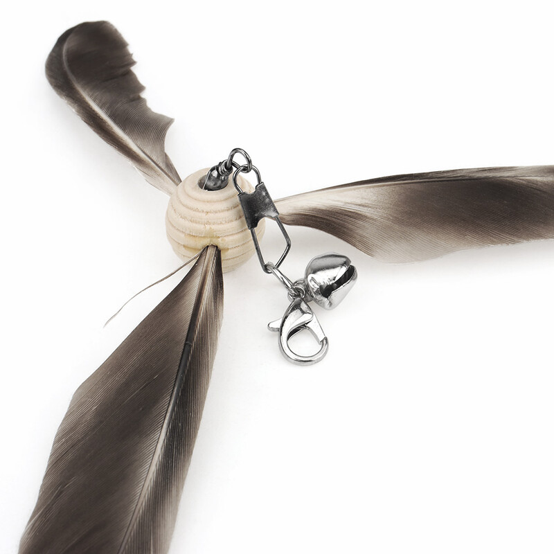 Leopard Înlocuiește Accesorii Poliester/Pene Jucărie pentru pisici Băț amuzant Pisică Rotitoare Jucărie pentru animale de companie