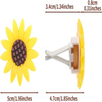 2 τμχ Sunflower Air Vent Clip Αποσμητικό αυτοκινήτου Χαριτωμένα αξεσουάρ αυτοκινήτου Sunflowers Girasoles Κλιπ αυτοκινήτου Διακοσμήσεις εσωτερικού αεραγωγού