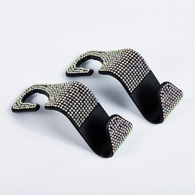 2gab mākslīgā dimanta automašīnas āķis, automašīnas slēptās automašīnas uzglabāšanas āķis Creative automašīnas sēdekļa āķis pakaramais Auto aksesuāri sievietēm