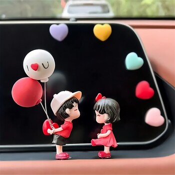 1 ζεύγος Car Cute Couple Decoration Διακόσμηση γραφείου σπιτιού Αξεσουάρ αυτοκινήτου Γυναικεία