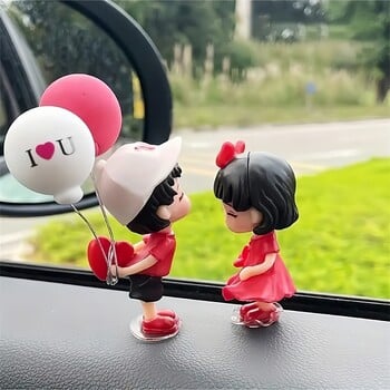 1 ζεύγος Car Cute Couple Decoration Διακόσμηση γραφείου σπιτιού Αξεσουάρ αυτοκινήτου Γυναικεία