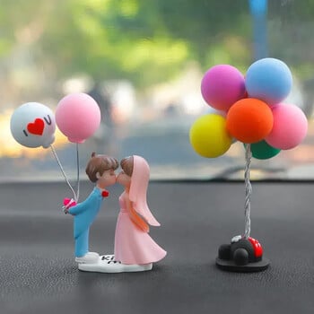 Νέα Creative Cute Couple Decoration Center Console Rearview Mirror Girl Goddess Car Εσωτερική διακόσμηση προμήθειες