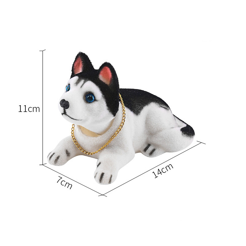 Automašīnas lelle haskijs bīgls St Bernard Shepherd galvas krata suņa dekorēšana Automašīnas interjera dekorēšana Jauki radoša dāvana galda rotājums