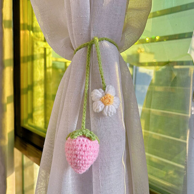 Heklana viseća košara za biljke automobila, viseće biljke za biljke jagoda za uređenje automobila, ukrasi za automobile, privjesci za retrovizor