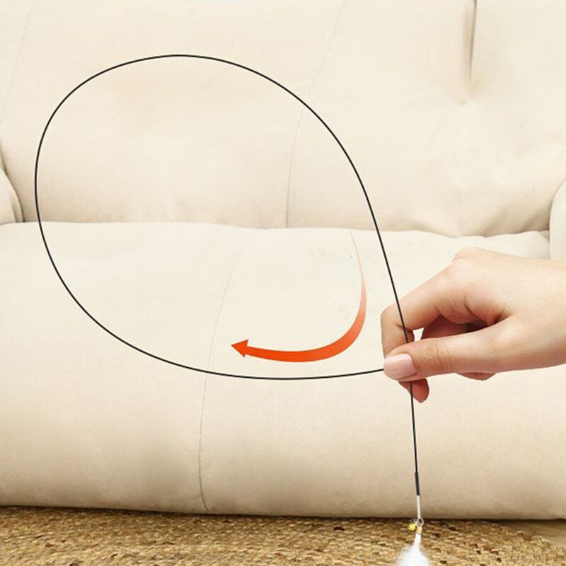 Meškerės formos katės lazdelė ir vabzdžių masalas Juokingi kačiukai Interaktyvūs žaislai naminių gyvūnėlių priedai katėms mascotas jouet pour chat