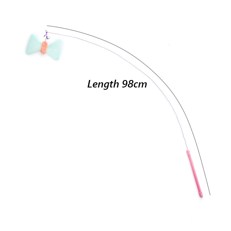 Meškerės formos katės lazdelė ir vabzdžių masalas Juokingi kačiukai Interaktyvūs žaislai naminių gyvūnėlių priedai katėms mascotas jouet pour chat