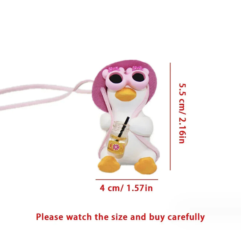 Accesorii mașini Parfum mașină Gips Drăguț Anime Leagăn Rață Pandantiv Oglindă retrovizoare Auto Ornamente Cadou de aniversare Decorare auto