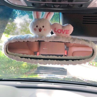Adorabil iepure mașină oglindă retrovizoare capac drăguț creativ personaj coreean oglindă desene animate decor inversare femeie