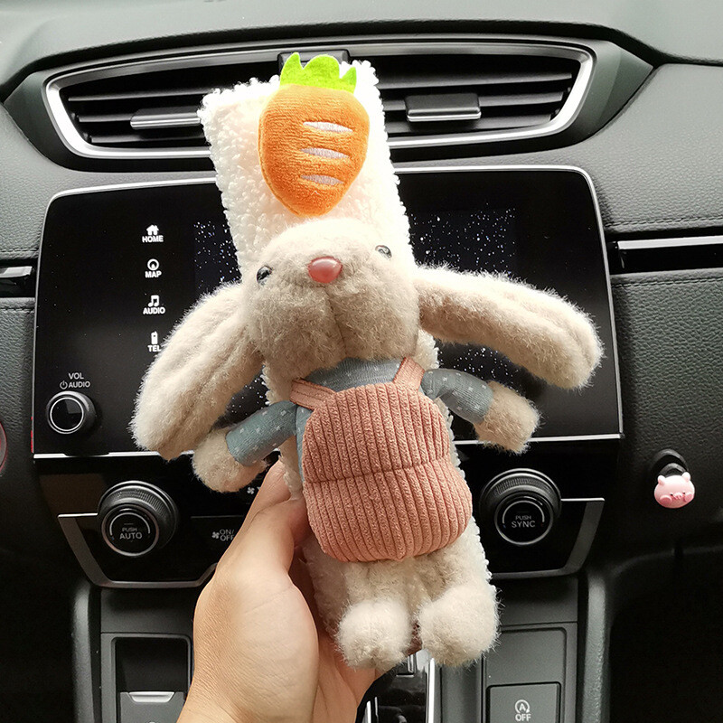 Drăguț Animal Iepure Tampoane pentru centura de siguranță pentru scaunul de mașină Tampă universală pentru cureaua de umăr Husă de pernă Protector pentru centură pentru mașină Husă pentru centură de siguranță