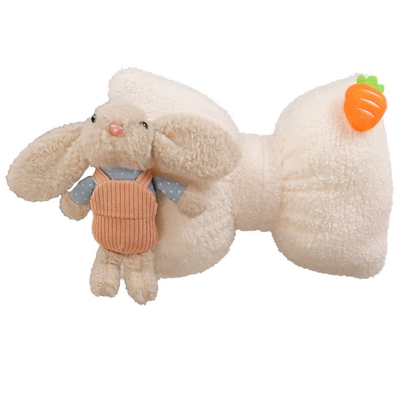 Centura de siguranță auto decor drăguț set iepure de pluș protector pentru umeri cu cutie de sertar pentru tetiera