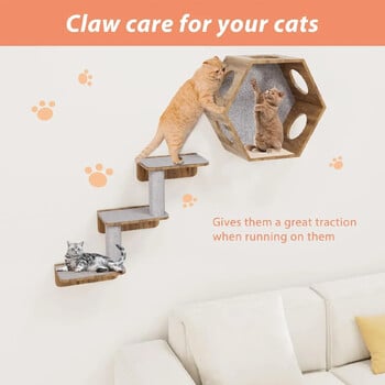 Cat Scratching Mat Αυτοκόλλητο Trimmable Carpet Cat Scratching Post Carpet για Προστασία επίπλων καναπέ κατά των γρατσουνιών