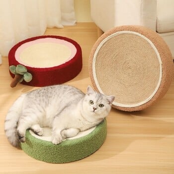 Cat Scratcher 2 σε 1 Cat Anti Scratch Κρεβάτι Χαριτωμένο σχήμα Γάτας που γρατσουνίζει στρογγυλό κρεβάτι γάτας Προστασία από γρατσουνιές Paw Toy Gatos Accesorios