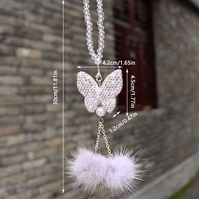 Oglindă cu oglindă de modă pentru agățat pandantiv Auto Decor acasă Ornament pentru vehicul norocos Mini accesoriu pentru mașină Decorare interioară suspendată