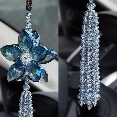 Accesorii pentru agățat pentru oglindă retrovizoare pentru mașină, cristal artificial, farmec, pandantive, ornamente, decorațiuni interioare auto norocoase