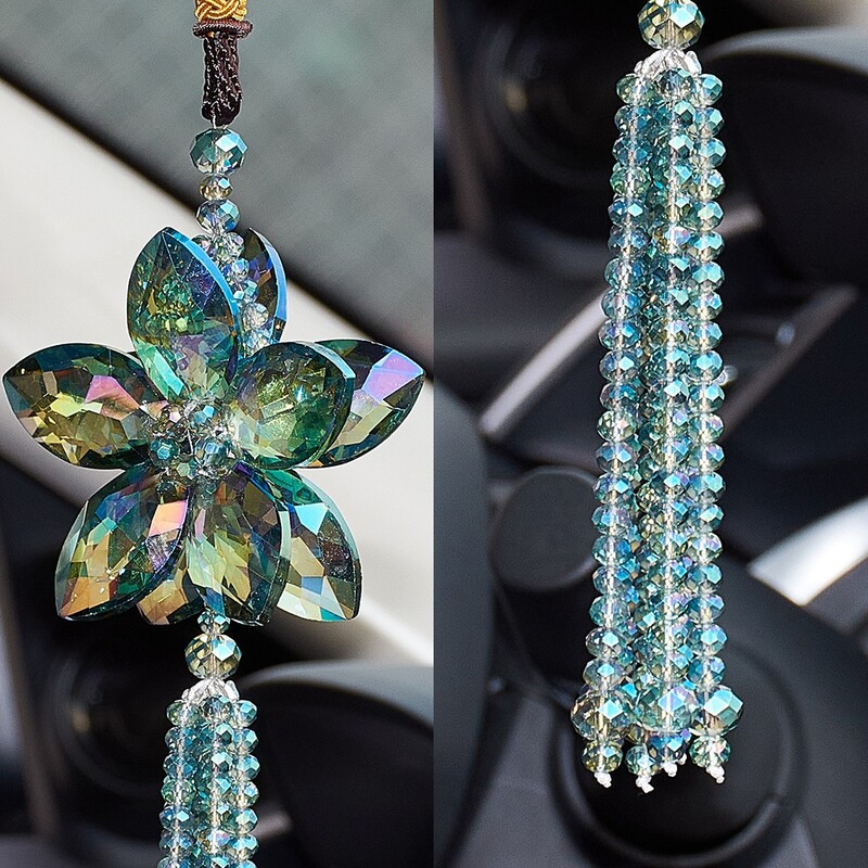 Accesorii pentru agățat pentru oglindă retrovizoare pentru mașină, cristal artificial, farmec, pandantive, ornamente, decorațiuni interioare auto norocoase