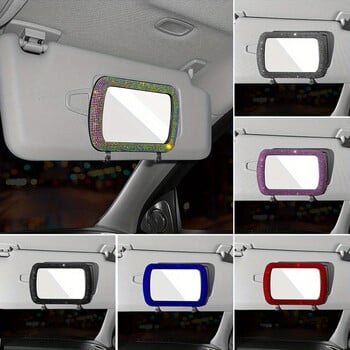 Car Co-pilot Vanity Mirror Sunshade Vanity Mirror Car Hot Drill Visor Touch-up Mirror Διακοσμητικός καθρέφτης για κυρίες στο αυτοκίνητο