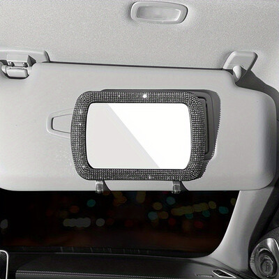 Oglindă de cosmetică pentru copilot pentru mașină Umbrie de soare Oglindă de curte pentru mașină Oglindă de retușare Oglindă decorativă pentru doamne în mașină