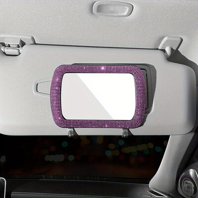 Oglindă de cosmetică pentru copilot pentru mașină Umbrie de soare Oglindă de curte pentru mașină Oglindă de retușare Oglindă decorativă pentru doamne în mașină