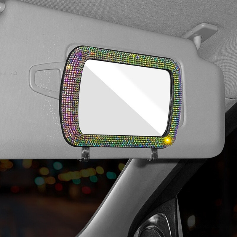 Oglindă de cosmetică pentru copilot pentru mașină Umbrie de soare Oglindă de curte pentru mașină Oglindă de retușare Oglindă decorativă pentru doamne în mașină