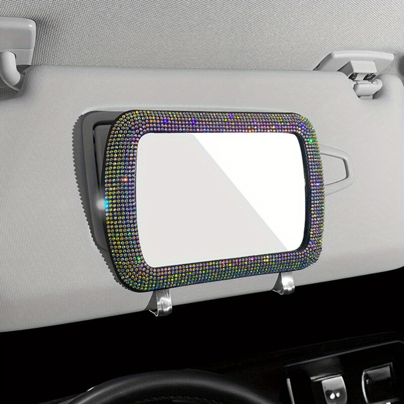 Oglindă de cosmetică pentru copilot pentru mașină Umbrie de soare Oglindă de curte pentru mașină Oglindă de retușare Oglindă decorativă pentru doamne în mașină