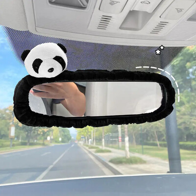 Karikatūras aizmugures skata spogulis Burvīgs automašīnas atpakaļskata spoguļa vāciņš ar elastīgu mirdzumu Auto aizmugures skats Dzīvnieks jauki auto aksesuāri