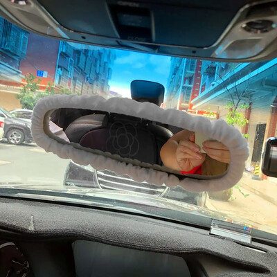 Karikatūras aizmugures skata spogulis Burvīgs automašīnas atpakaļskata spoguļa vāciņš ar elastīgu mirdzumu Auto aizmugures skats Dzīvnieks jauki auto aksesuāri