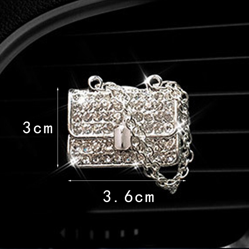 Bling Diamond Crystal Aparat de aer conditionat pentru masina Priza de aer Odorizant Clip pentru parfum Fata Toc inalt Difuzor de parfum Decor interior auto