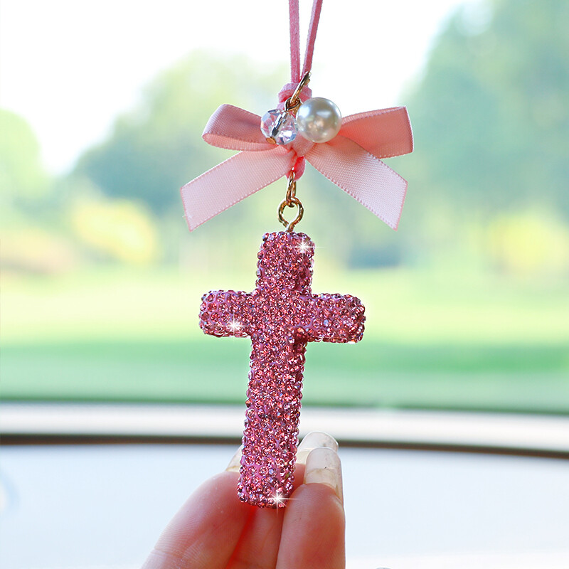 Madinga kryžminio automobilio vidaus apdaila, išskirtiniai deimantais inkrustuoti automobilio galinio vaizdo veidrodėlių priedai, dovanų pakabinimo aksesuarai