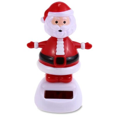 Decoratune mașină de Crăciun Dans solar Moș Crăciun Ornament pentru mașină Elan Om de zăpadă Papusa Bobblehead Accesoriu cadou pentru Crăciun Fericit