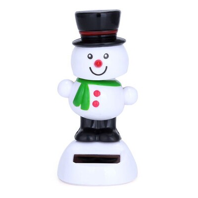 Decoratune mașină de Crăciun Dans solar Moș Crăciun Ornament pentru mașină Elan Om de zăpadă Papusa Bobblehead Accesoriu cadou pentru Crăciun Fericit