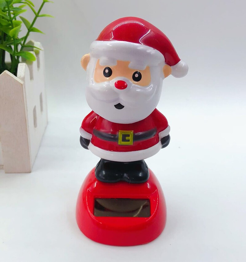 Decoratune mașină de Crăciun Dans solar Moș Crăciun Ornament pentru mașină Elan Om de zăpadă Papusa Bobblehead Accesoriu cadou pentru Crăciun Fericit