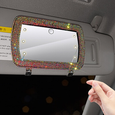 Kosmētiskais atpakaļskata spogulis Auto Bling rāmja apdare Automašīnas interjera aksesuāri Sieviešu transportlīdzekļi Augstas izšķirtspējas atpakaļskata spogulis