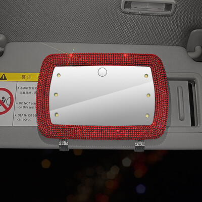 Kozmetikai visszapillantó tükör Auto Bling keret Dekoráció Autóbelső Kiegészítők Női Járművek Nagyfelbontású visszapillantó tükör