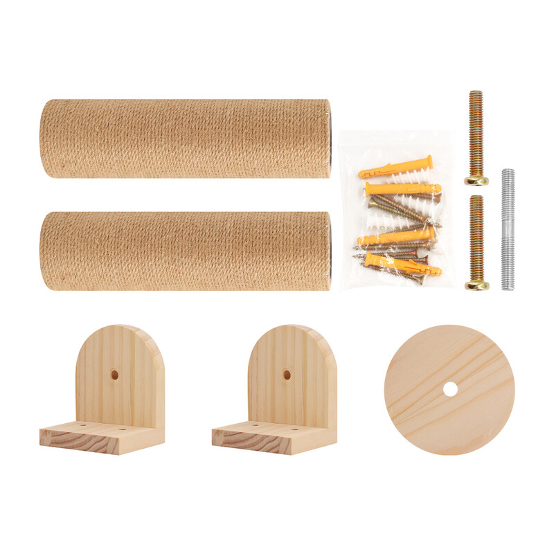 Stâlp de zgâriat pentru pisici, montat pe perete, mobilier de perete, arbore pentru zgâriere pisici, pentru pisici mari, coloane mai groase pentru multifuncții