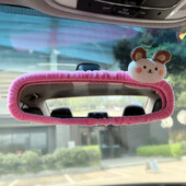 Capac pentru oglindă retrovizoare pentru mașină adorabil elf, drăguț, creativ, oglindă cu personaj coreean, desen cu desene animate, decorare inversă pentru femeie