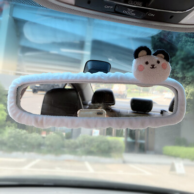 Capac pentru oglindă retrovizoare pentru mașină adorabil elf, drăguț, creativ, oglindă cu personaj coreean, desen cu desene animate, decorare inversă pentru femeie