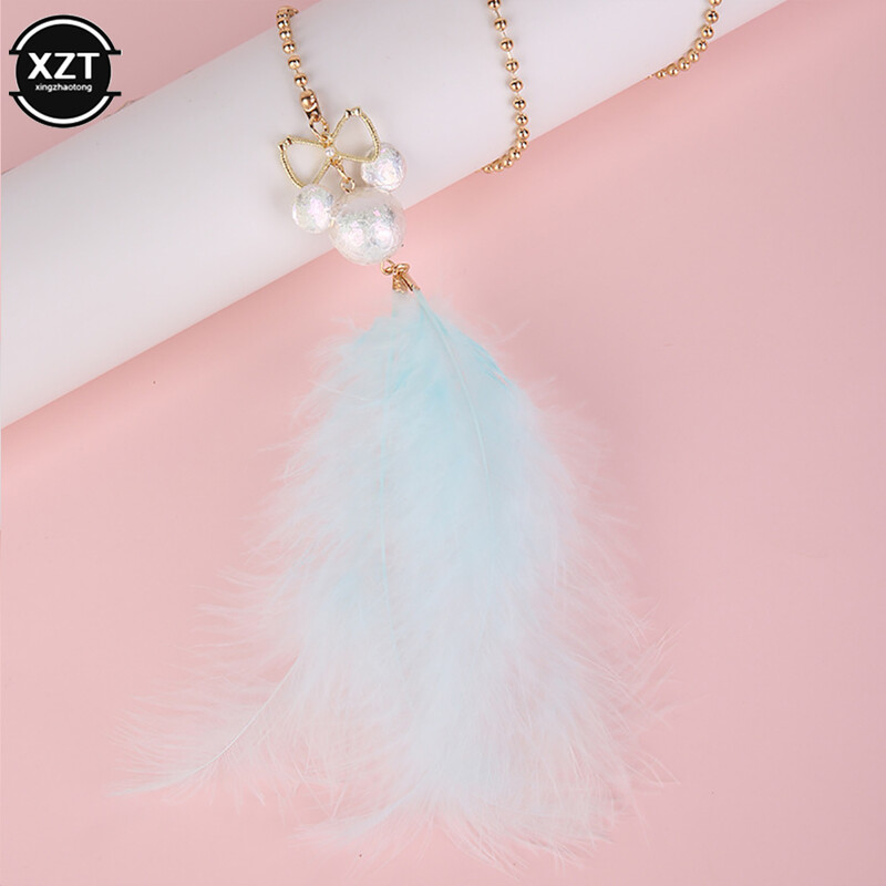 Decorație interioară mașină Oglindă retrovizoare Pandantiv suspendat Arc drăguț Soarece Pandantiv în formă de pene Fată Wowan Bunuri Accesorii auto