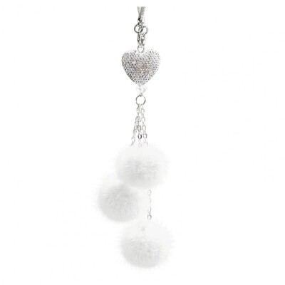 Accesoriu mașină cu diamante la modă. Pandantiv cu bile de păr, oglindă retrovizoare automată