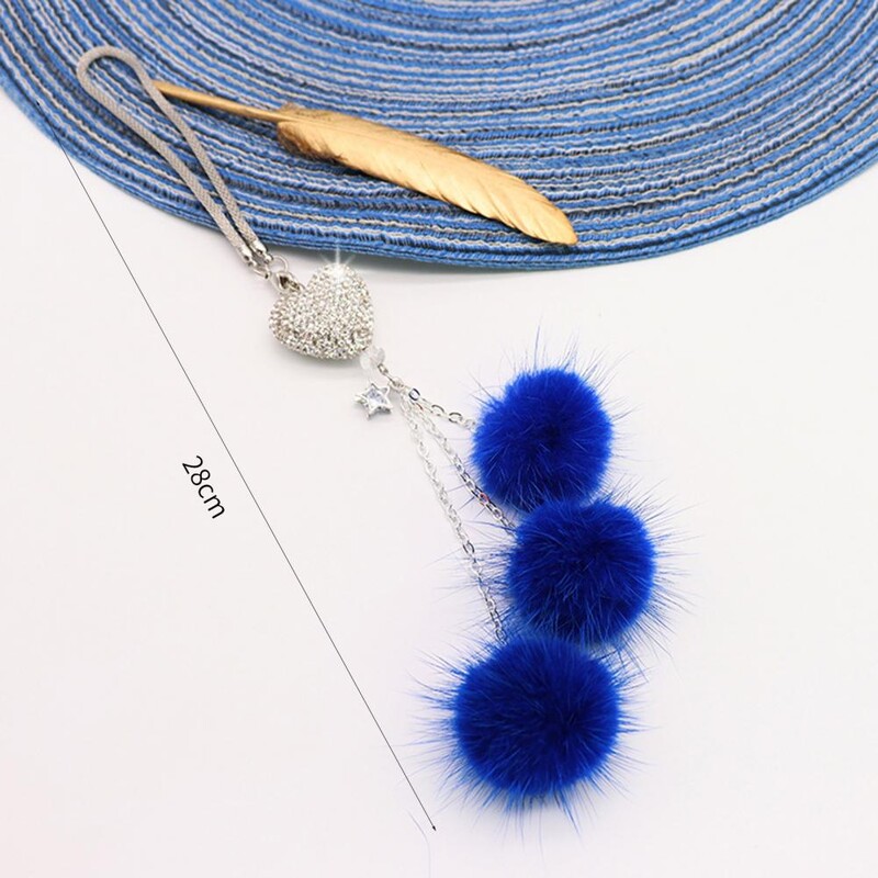 Accesoriu mașină cu diamante la modă. Pandantiv cu bile de păr, oglindă retrovizoare automată