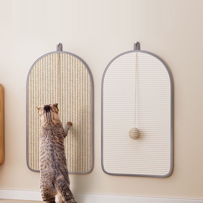Kaķu skrāpējamais sizala paklājiņš, dēlis pret kaķu skrāpējumiem, dīvāns, kaķis, rāpojošs paklājs, slīpēšanas rāmis, dīvāns, sienas aizsardzība mājdzīvnieku rotaļlietas