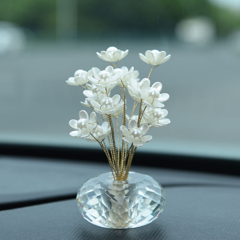 Kūrybingi kiniško stiliaus krištolo lotoso automobilio papuošalai