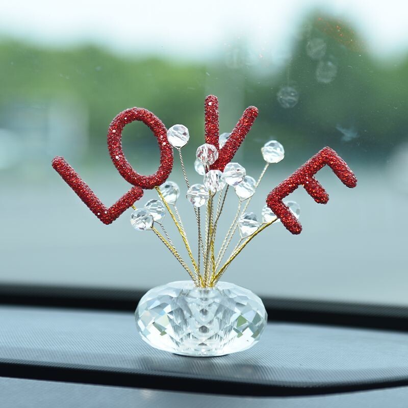 Kūrybingi kiniško stiliaus krištolo lotoso automobilio papuošalai