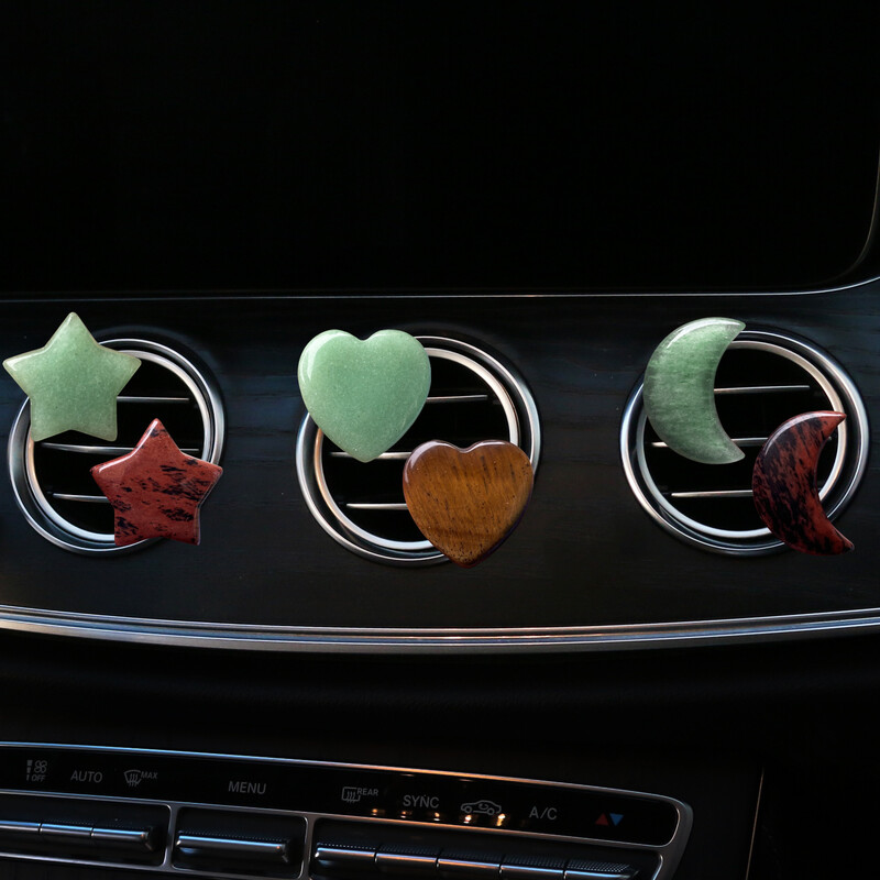 3 vnt. / rinkinys Crystal Moon Star Love Car Oro išleidimo angos dekoravimo spaustukas Auto salonas Oro kondicionierius Burnos dekoro segtukas Automobilių priedai